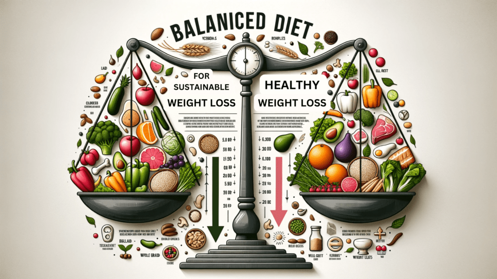 An Infographic for showing balance between diet