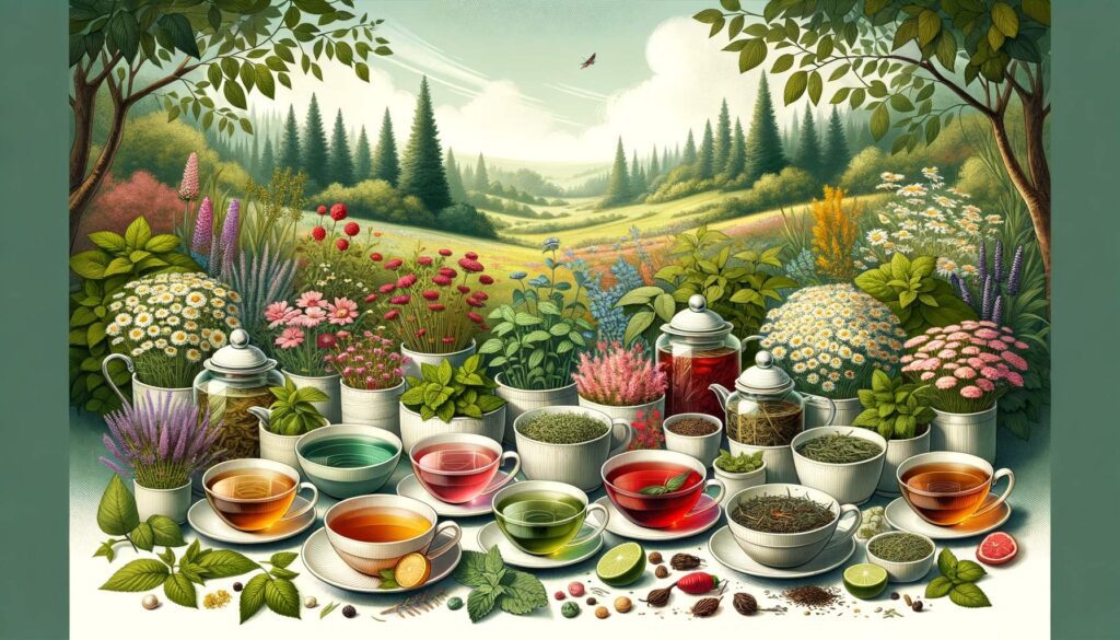 herbal-teas.-Multiple-cups-filled-with-different-colored
